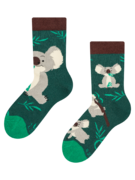 Chaussettes rigolotes pour enfants Koala et feuilles