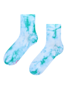 Chaussettes mi-mollet tie-dye vert aigue-marine