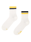 Chaussettes mi-mollet à rayures jaune et noir