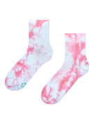 Chaussettes mi-mollet tie-dye rose