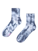 Chaussettes mi-mollet tie-dye bleu et gris