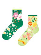 Chaussettes mi-mollet rigolotes Jardin de fleurs