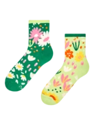 Chaussettes mi-mollet rigolotes Jardin de fleurs