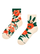 Chaussettes mi-mollet rigolotes Jardin de coquelicots