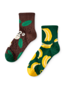 Chaussettes mi-mollet rigolotes Singe et bananes