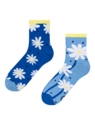 Chaussettes mi-mollet rigolotes Marguerites et points