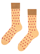 Béžové teplé ponožky Malé bodky