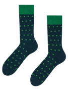 Tmavomodré teplé ponožky Malé bodky