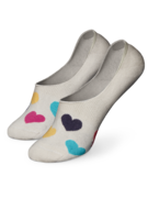 Chaussettes invisibles rigolotes Cœurs colorés
