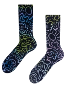 Ponožky z žebrovaného úpletu Pouliční čmáranice