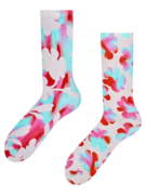 Ponožky z žebrovaného úpletu Veselé květy