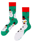 Chaussettes chaudes rigolotes M. et Mme Bonhomme de neige