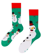 Chaussettes chaudes rigolotes M. et Mme Bonhomme de neige