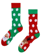 Chaussettes chaudes rigolotes Père Noël et Rudolph