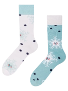 Veselé teplé ponožky Šťastné sněhové vločky