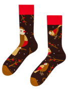 Chaussettes chaudes rigolotes Oiseau perché sur une branche