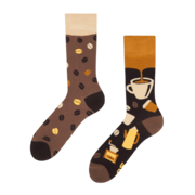 Chaussettes rigolotes en fibres de bambou Grains de café
