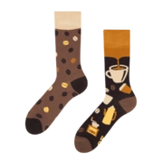 Chaussettes rigolotes en fibres de bambou Grains de café