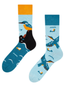 Chaussettes rigolotes en fibres de bambou Martin-pêcheur