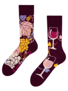 Chaussettes rigolotes Vin rouge