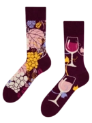 Chaussettes rigolotes Vin rouge