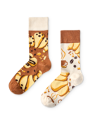 Chaussettes rigolotes Croissant et café