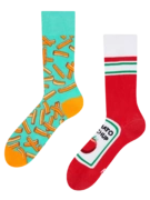 Chaussettes rigolotes Frites et ketchup