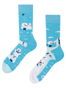 Chaussettes rigolotes Ours polaire en pêche