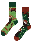 Veselé ponožky Panda červená