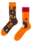 Chaussettes rigolotes Citrouille et bougies