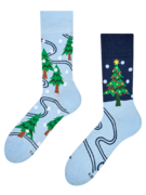 Veselé ponožky Vánoční stromeček a sníh