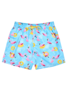 Short de bain rigolo pour hommes Flamants roses en vacances