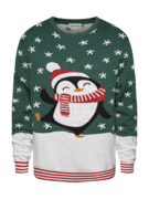 Wesoły sweter zimowy Cześć, pingwinku