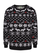 Vidám karácsonyi pulcsi Fekete-fehér karácsony