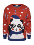 Wesoły sweter zimowy Radosna panda