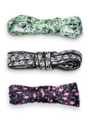 Paquet de 3 paires de lacets rigolos Pandas et flamants roses