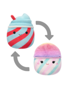 SQUISHMALLOWS 2v1 ľadová drť Tucker a cukrová vata Bevin, 13 cm