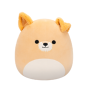 SQUISHMALLOWS Cooper béžový pes s bielym bruškom, 30 cm