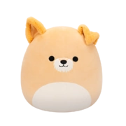 SQUISHMALLOWS Cooper béžový pes s bielym bruškom, 30 cm