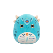 Peluche Squishmallows de 20 cm Janicza l'ankylosaure bleu sarcelle Day of the Dead
