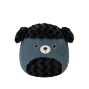 SQUISHMALLOWS Jettward čierny chlpatý pudel, 30 cm