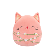 Squishmallows Wilka die Pfirsichkatze, eingewickelt mit Blumenstielen, 20 cm