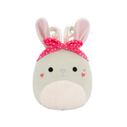 Squishmallows krem rogati zec Coralie s pahuljastim trbuhom, 20 cm