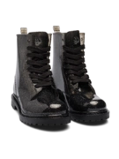 Bottes de pluie en paillettes noires pour femmes