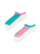Chaussettes fonctionnelles roses et turquoise pour baskets