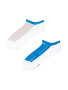 Chaussettes fonctionnelles grises et bleues pour baskets