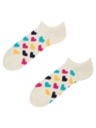 Socquettes rigolotes pour baskets Cœurs colorés