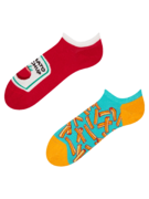 Socquettes rigolotes pour baskets Frites et ketchup