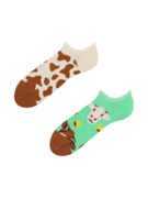 Socquettes rigolotes pour baskets Vache et cloche