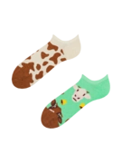 Socquettes rigolotes pour baskets Vache et cloche